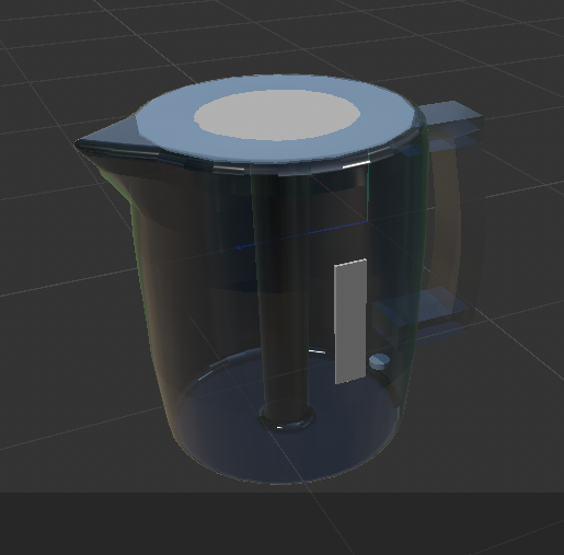 This is the first draft of the kettle model I built. The first time, I only attempted to build a rough model. It can be roughly identified what kind of model it is. The subsequent projects will be modified based on this. The first model was built without using the appropriate method, resulting in it being a bit crude.>                                                                                  
      <img src=