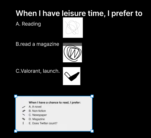 This is my own choice. I can select the desired graphics according to my own ideas, and then combine them together.