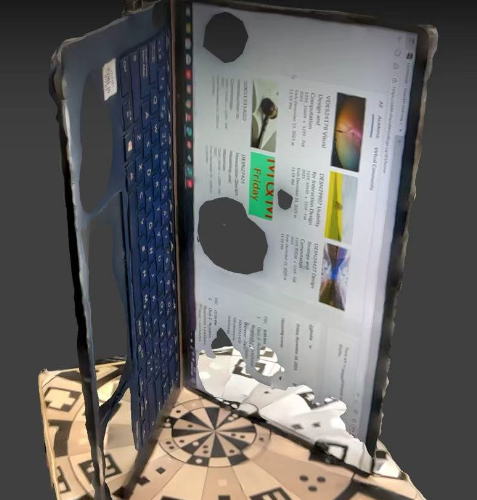 This is the modeling obtained after scanning with Scaniverse.